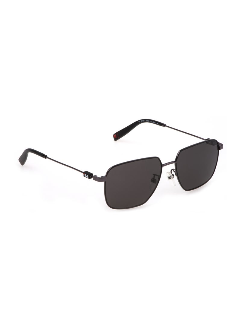 FILA Unisex Square Shape  Stainless steel Sunglasses SFI457 550K56 - Lens Size: 55 Mm - Gun W/Matt Black Parts - Image 2