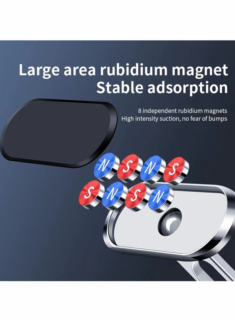 Excefore Magnetic Phone Holder,【Super Magnet】【with 2 Metal Plates】 Car Magnetic Phone Holder, Universal Dashboard Car Holder for iPhone,Samsung and Other Phones (Silver)  - Image 4