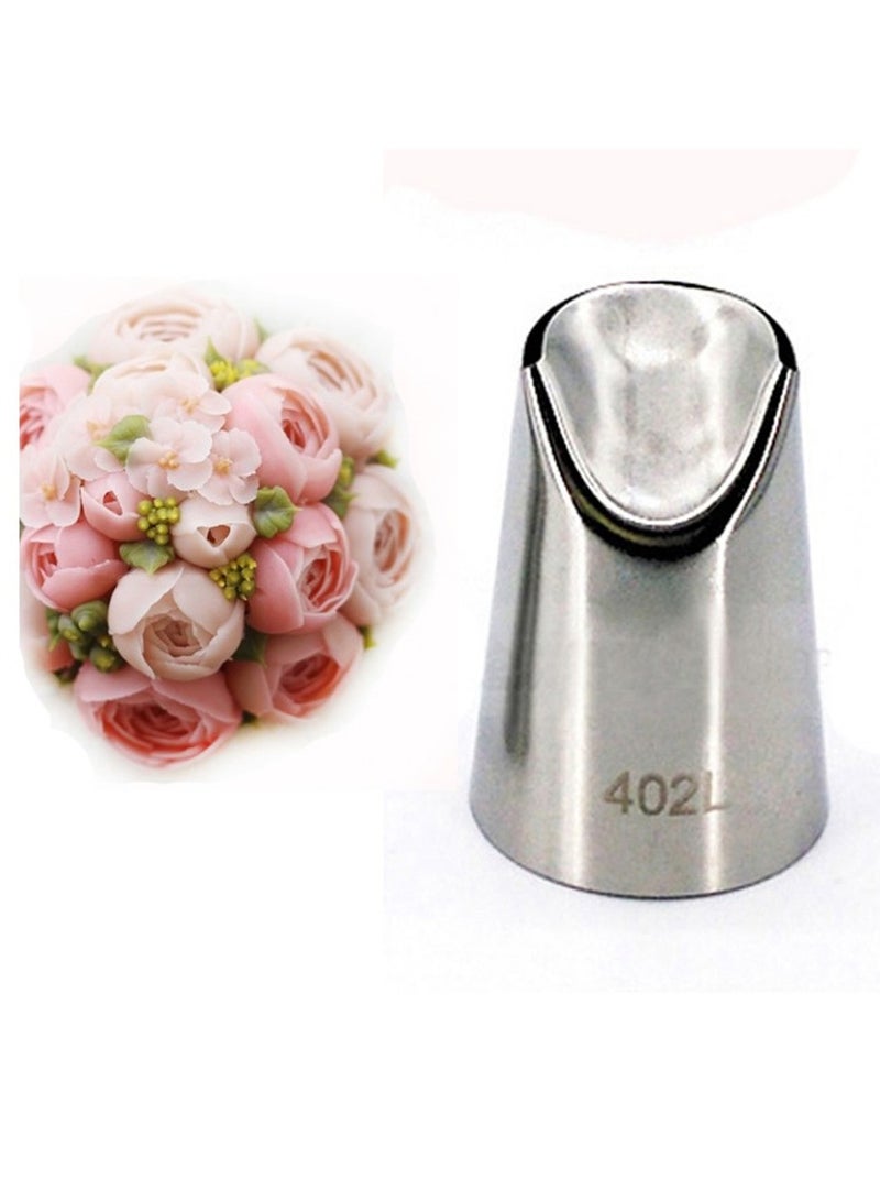 MRF 3PCS Stainless Steel Rose Flower Piping Tips, Piping Nozzles, Cake Decorating Supplies, Cookies Cupcake Icing Decorating Kits, Baking Tools 402L - Image 1