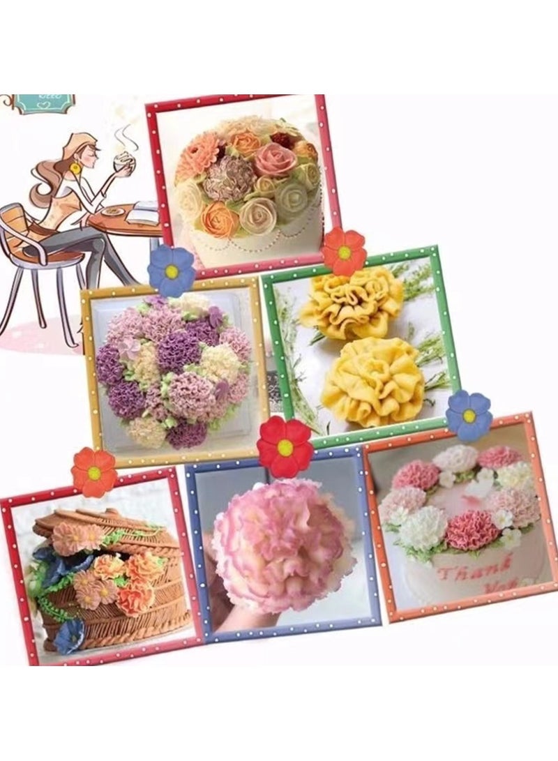 MRF 3PCS Stainless Steel Rose Flower Piping Tips, Piping Nozzles, Cake Decorating Supplies, Cookies Cupcake Icing Decorating Kits, Baking Tools 402L - Image 5