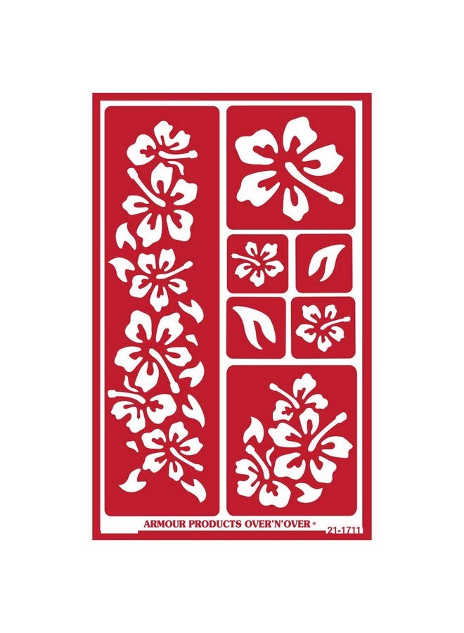 Armour Etch Armour Products Ove N Overhawaiian Over N Over Reusable Glass Etching Stencil Brown