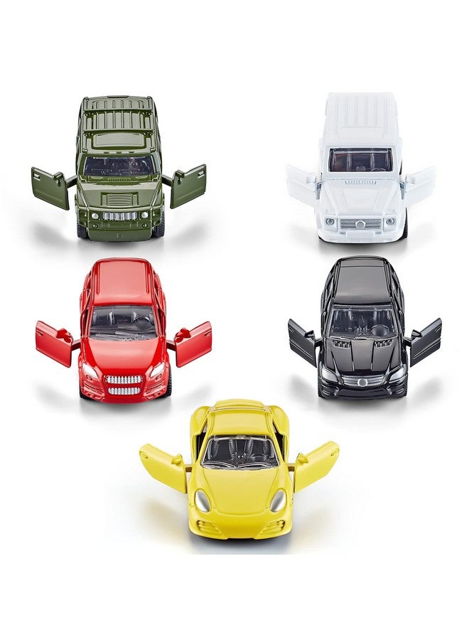 KIDAMI Die Cast Metal Toy Cars Set Of 5, Openable Doors Pull Back Car Gift Pack For Kids (Private Car) - Image 1