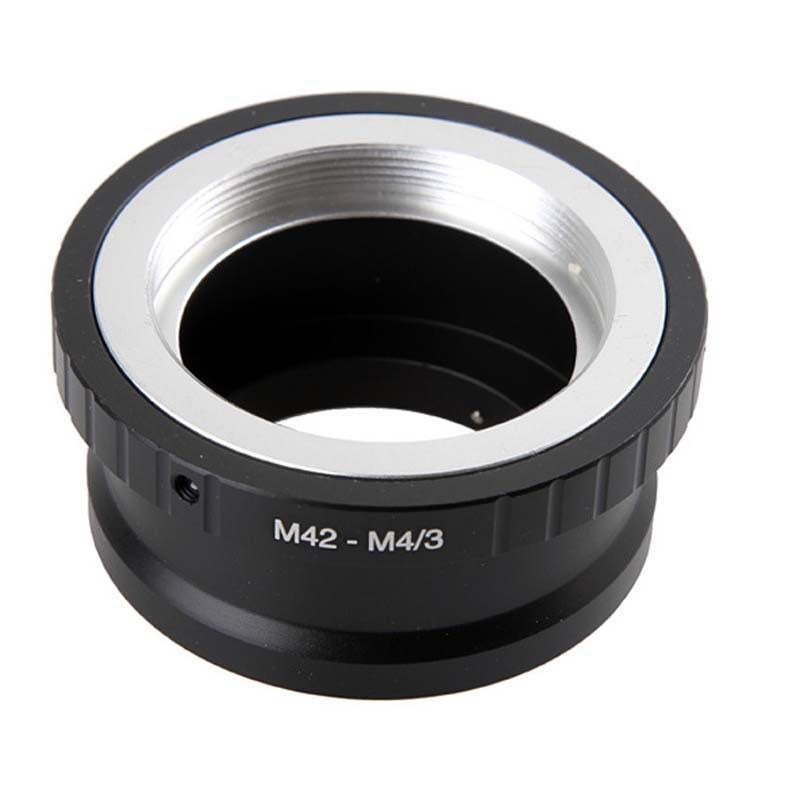 حلقة محول M42-M4/3: محول وسيط عدسة بالعمل اليدوي الكامل الأسود - ضبط البؤرة اليدوي ومفتاح التعبئة لتعدينات Olympus E-P1 Panasonic G1 GH1 GF3 ذات وسيط M4/3 - Image 4