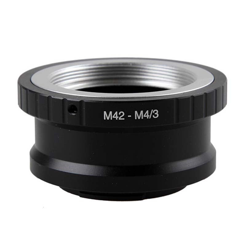 حلقة محول M42-M4/3: محول وسيط عدسة بالعمل اليدوي الكامل الأسود - ضبط البؤرة اليدوي ومفتاح التعبئة لتعدينات Olympus E-P1 Panasonic G1 GH1 GF3 ذات وسيط M4/3 - Image 1