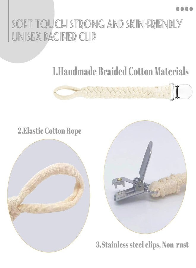 Duludulu 7 Pcs Braided Pacifier Clip, Pacifier Clips for Boys & Baby Girls, Pacifier Holder Clip Binky Clips - Image 2