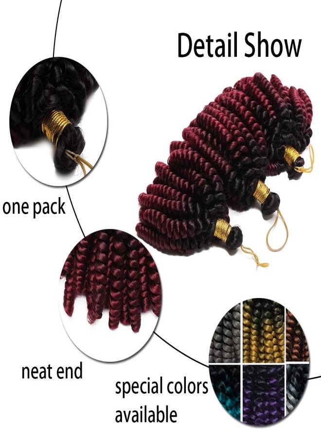 S-noilite Jumpy Wand Curly Short Crochet Jamaican Bounce Hair 6 Inch Braids Twist Hair Jamaican Bounce Short Curly Crochet Braids Hair Extension Synthetic For Black Women (6"curly,black to red) - Image 3