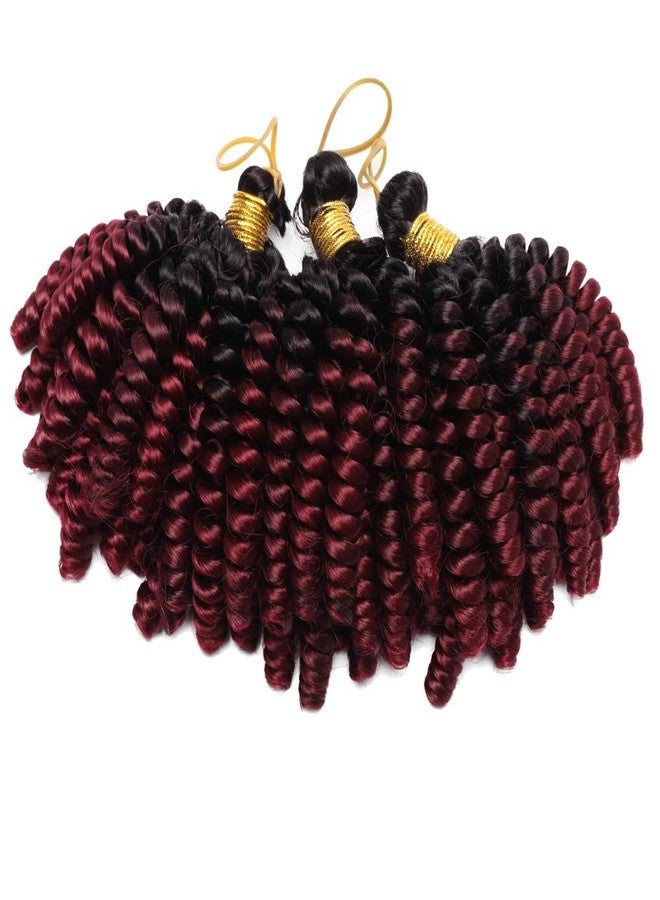S-noilite Jumpy Wand Curly Short Crochet Jamaican Bounce Hair 6 Inch Braids Twist Hair Jamaican Bounce Short Curly Crochet Braids Hair Extension Synthetic For Black Women (6"curly,black to red) - Image 4
