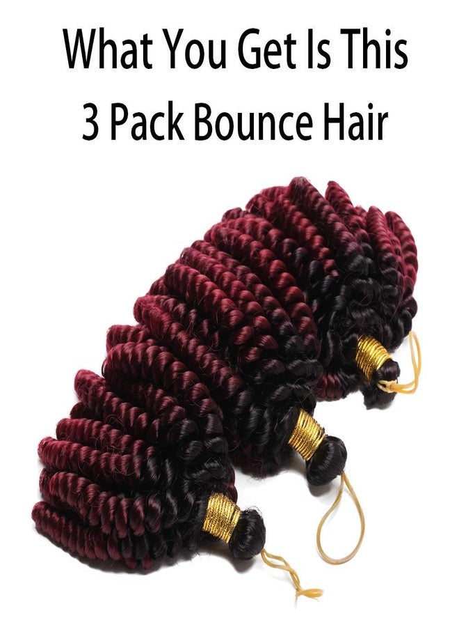 S-noilite Jumpy Wand Curly Short Crochet Jamaican Bounce Hair 6 Inch Braids Twist Hair Jamaican Bounce Short Curly Crochet Braids Hair Extension Synthetic For Black Women (6"curly,black to red) - Image 2