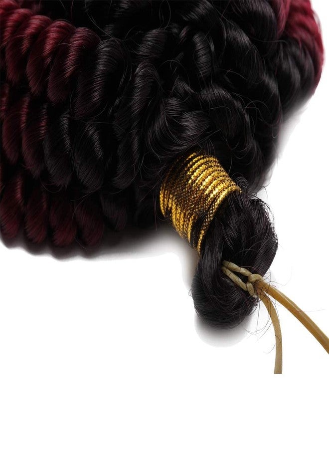 S-noilite Jumpy Wand Curly Short Crochet Jamaican Bounce Hair 6 Inch Braids Twist Hair Jamaican Bounce Short Curly Crochet Braids Hair Extension Synthetic For Black Women (6"curly,black to red) - Image 5