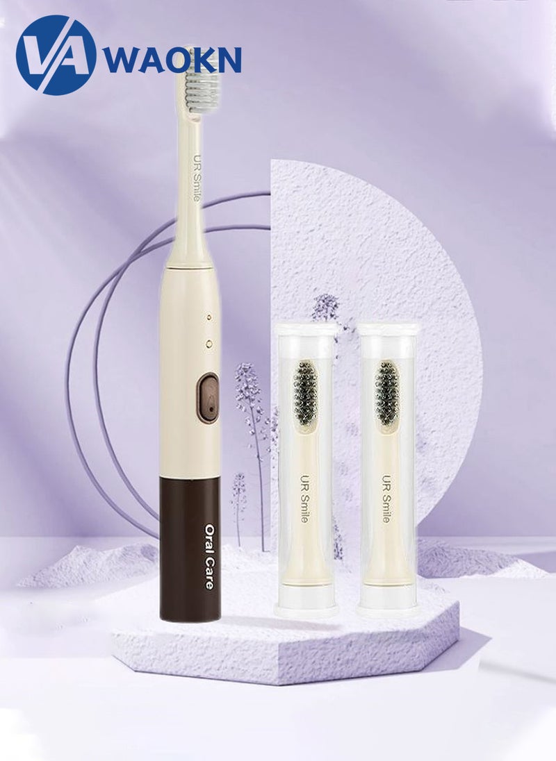 WAOKN Rechargeable Sonic Electric Toothbrush High-frequency Vibration IPX7 Waterproof Power Toothbrush 6 Modes Adjustable and Smart Electric Toothbrush with 3 Detachable Soft-bristle Brush Heads - Image 1