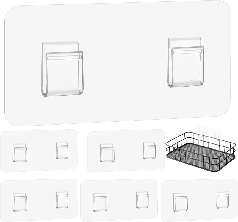 Sibba Shower Caddy Bathroom Organizers 6 Pcs Bathtub Shampoo Holder Self-Adhesive Spice Storage Shelves Inside Rack Replacement Corner Heads Hooks Wall Strips Baskets Suction Cup Hook Integrated Mounted - Image 1