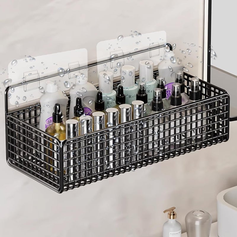 Sibba Shower Caddy Bathroom Organizers 6 Pcs Bathtub Shampoo Holder Self-Adhesive Spice Storage Shelves Inside Rack Replacement Corner Heads Hooks Wall Strips Baskets Suction Cup Hook Integrated Mounted - Image 4