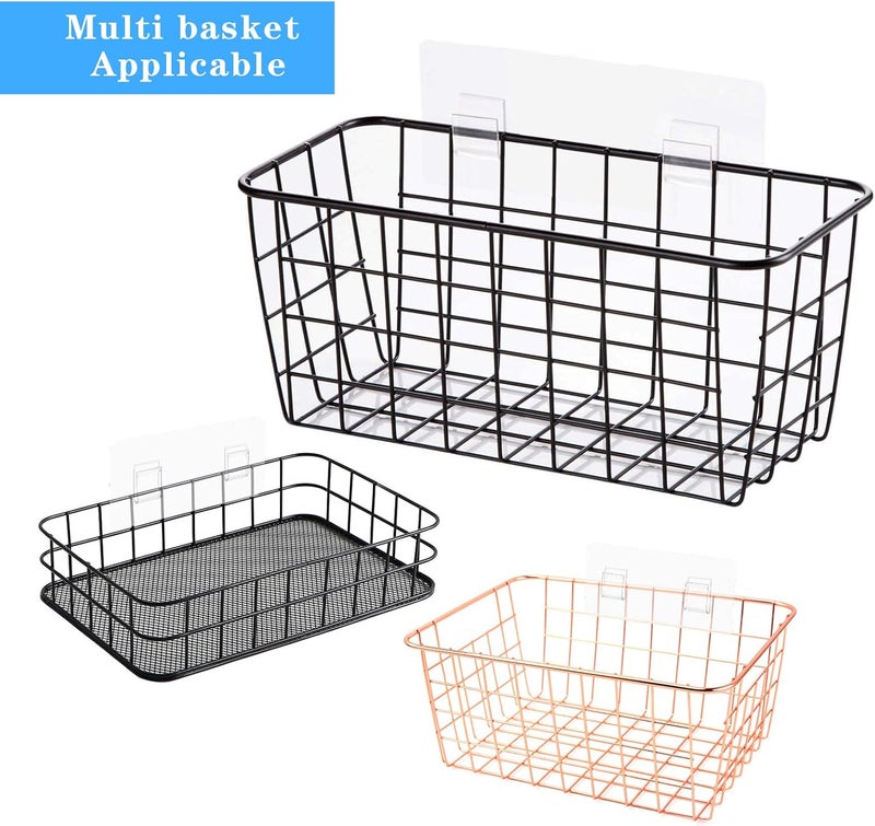 Sibba Shower Caddy Bathroom Organizers 6 Pcs Bathtub Shampoo Holder Self-Adhesive Spice Storage Shelves Inside Rack Replacement Corner Heads Hooks Wall Strips Baskets Suction Cup Hook Integrated Mounted - Image 5