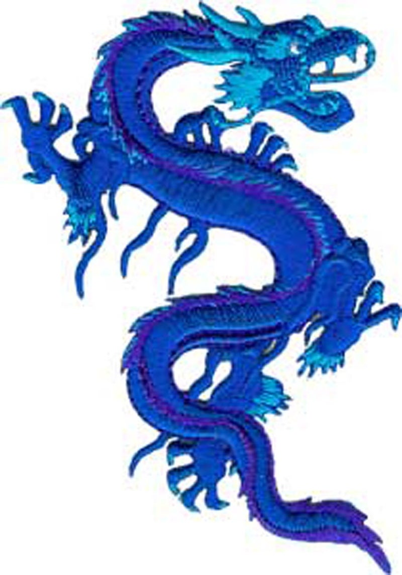 C&D Visionary Application Royal Blue Dragon Patch, 2"