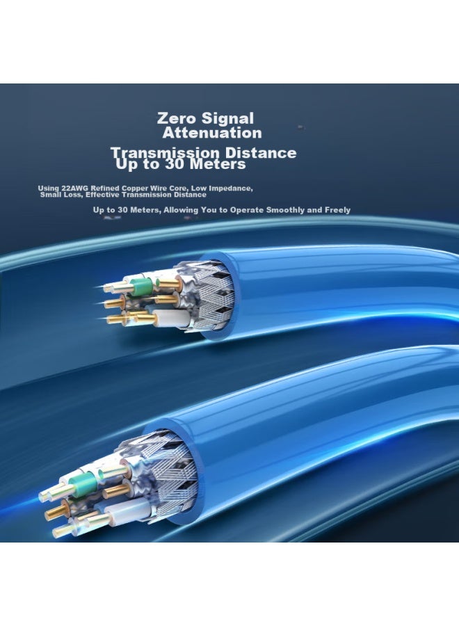 CHOSEAL Akihabara Cat8 Double-shielded Engineering Network Cable Cat8 Patch Cable, Pure Copper Core, 40g 10gbps High-speed, 100 Meters, Qs2680bt100s - Image 2