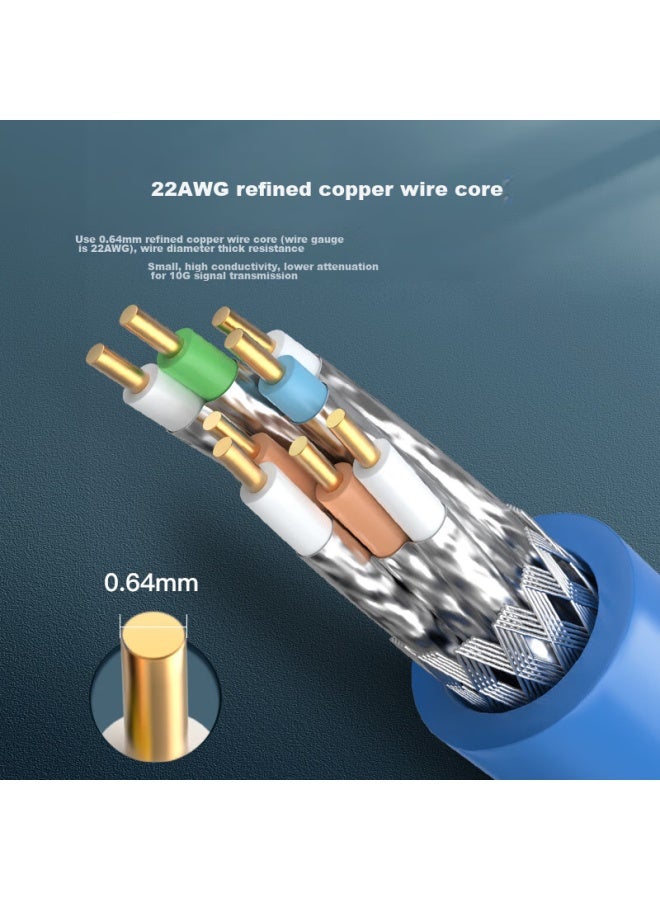 CHOSEAL Akihabara Cat8 Double-shielded Engineering Network Cable Cat8 Patch Cable, Pure Copper Core, 40g 10gbps High-speed, 100 Meters, Qs2680bt100s - Image 3