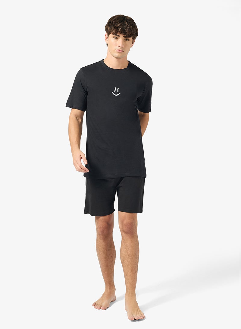 سفنتي فايف طقم بيجامة تي شيرت وشورت - Image 5