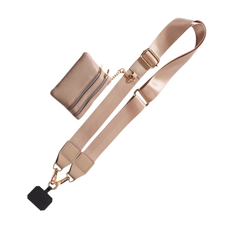 CUEDM Cell Phone Lanyard Crossbody,Adjustable Cell Phone Strap with Detachable Wristlet for Hands-Free Occasions,Clip and Go Strap for Phone with Wallet Crossbody - Image 1