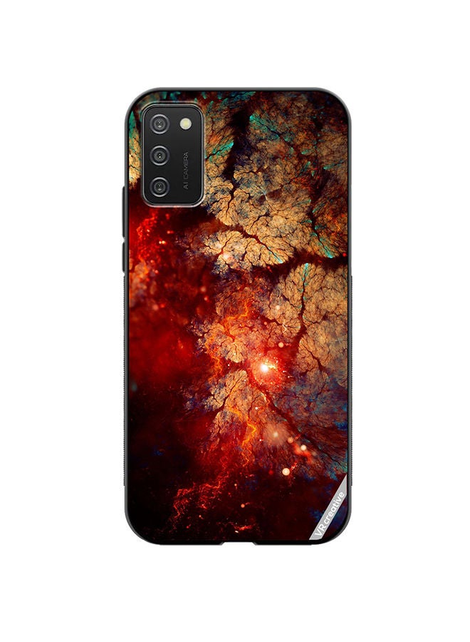 VR CREATIVE Protective Case Cover For Samsung Galaxy A02s Abstract, Fractal, Shine, Bright Red Design Multicolour - Image 1