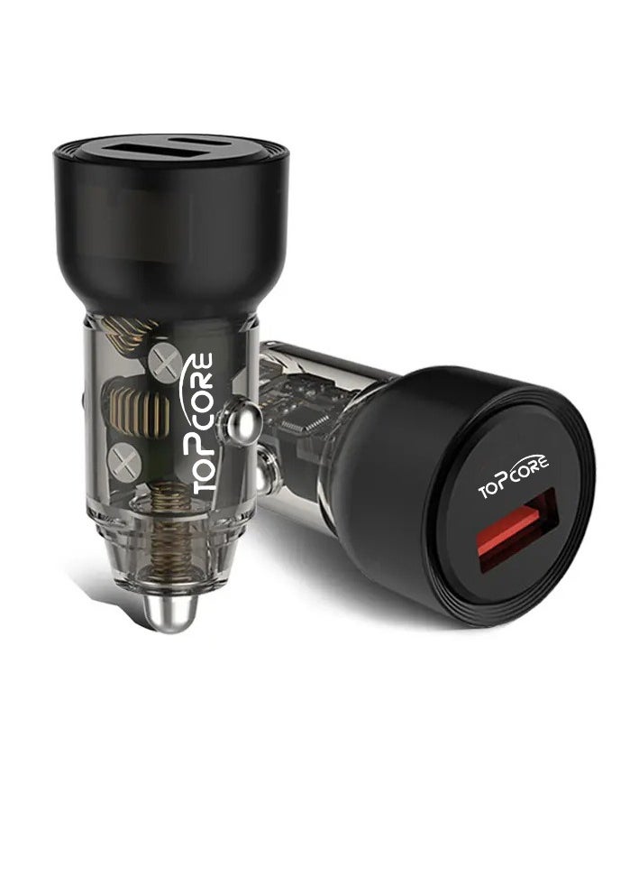 Topcore PD 24W Car Charger Fast Charging, USB Car Plug Adapter, Car Charger, Type C Compatible with iPhone 15 Pro Max/15 Pro/15/14/13 Pro Max/12/11, iPad Pro/mini 6,Samsung S23/S22, Huawei Mate20,etc  - Image 3