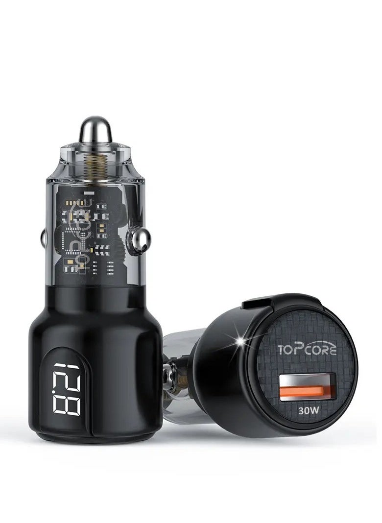 Topcore PD 24W Car Charger Fast Charging, USB Car Plug Adapter, Car Charger, Type C Compatible with iPhone 15 Pro Max/15 Pro/15/14/13 Pro Max/12/11, iPad Pro/mini 6,Samsung S23/S22, Huawei Mate20,etc  - Image 1