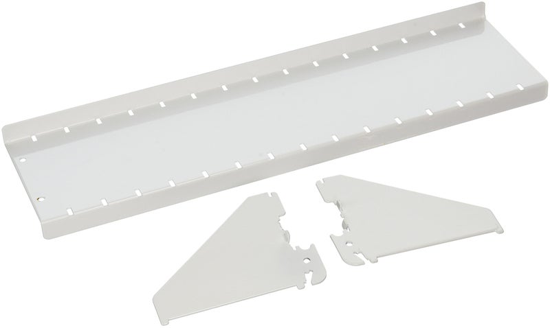 Wall Control Shelf 4in Deep Pegboard Shelf Assembly Pegboard and Slotted Tool Board - White - Image 1