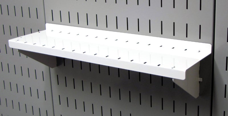 Wall Control Shelf 4in Deep Pegboard Shelf Assembly Pegboard and Slotted Tool Board - White - Image 2