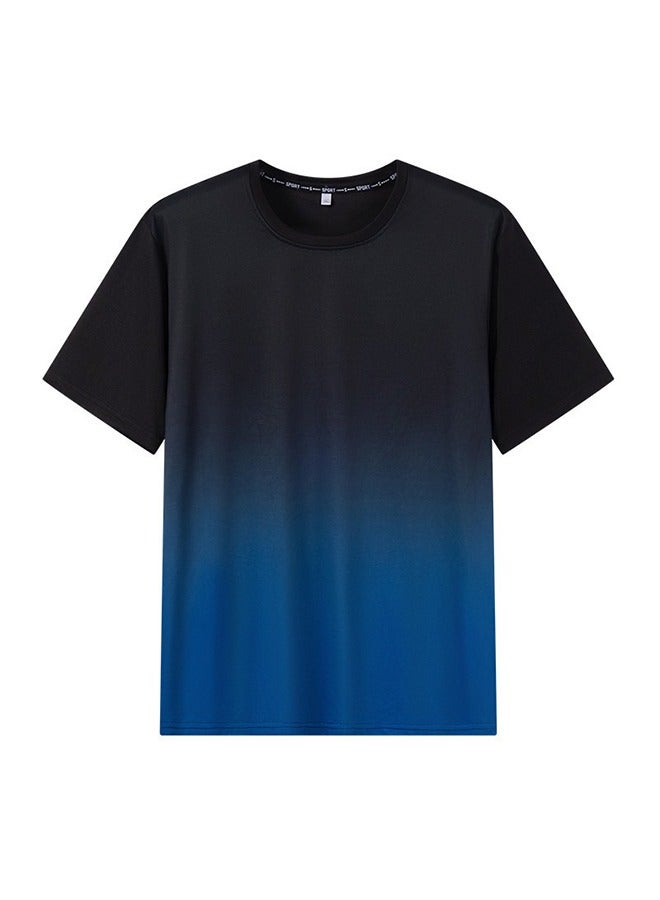 Men's Gradient T shirt Big Size  Fashion Loose Short Sleeve Round Collar Tees Summer Oversize Tops  - Image 3