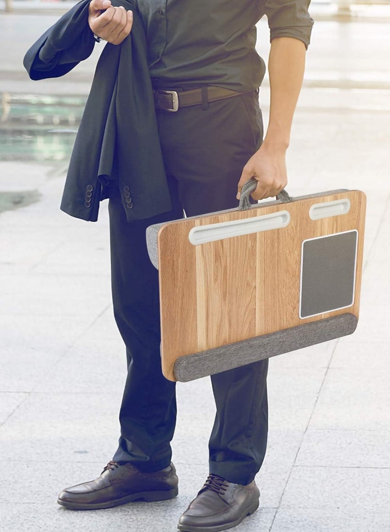 DubaiGallery Lap Desk with Cushion, Laptop Bed Lap Tray, Portable Lap Pad for Working in Car, Laptop with Wrist Pad - Image 4