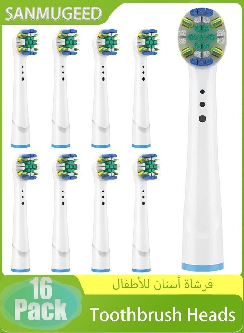 SANMUGEED 8 Count Floss Clean Electric Toothbrush Replacement Brush Head Refills, Floss-Like Micropulse Bristles for Deeper Plague Removal with Hygienic Caps - Image 1