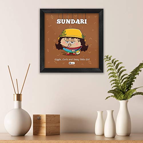 Indigifts Sundari Printed Funny Poster Frame (6x6 inches) - Image 2