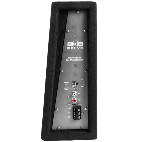BELVA BPKG10T 600W Peak 10" Shallow-Mount Angled Amplified Loaded Subwoofer Enclosure - Image 4