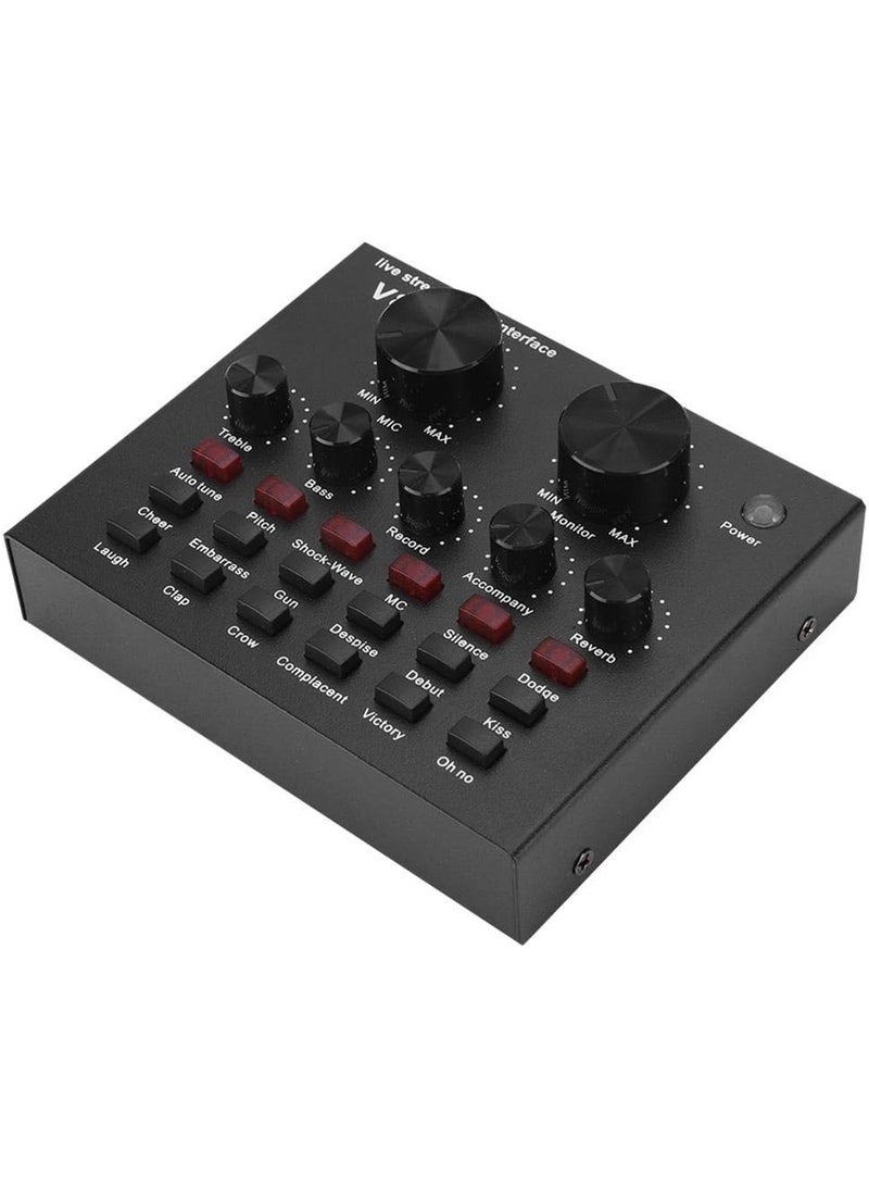 erorex V8 Live Sound Card – Professional Audio Mixer with Bluetooth - Image 1