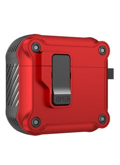 For Apple Airpods Earphone Case Simple Mecha Airpods4 Protective Case Airpods Bluetooth Earphone Case-Color:Red-Applicable Models:Airpods 4th Generation