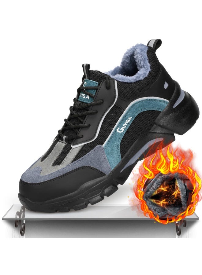 NIBEMINENT Men's safety shoes for Men Winter Thickened Warmer Boots Sneakers Anti-smashing Work Shoes Men Protective - Image 1