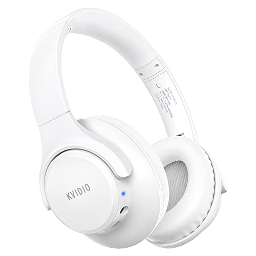 KVIDIO Bluetooth Headphones Over Ear, 65 Hours Playtime Wireless Headphones with Microphone, Foldable Lightweight Headset with Deep Bass, HiFi Stereo Sound Low Latency for Laptop PC Cellphone - Image 1