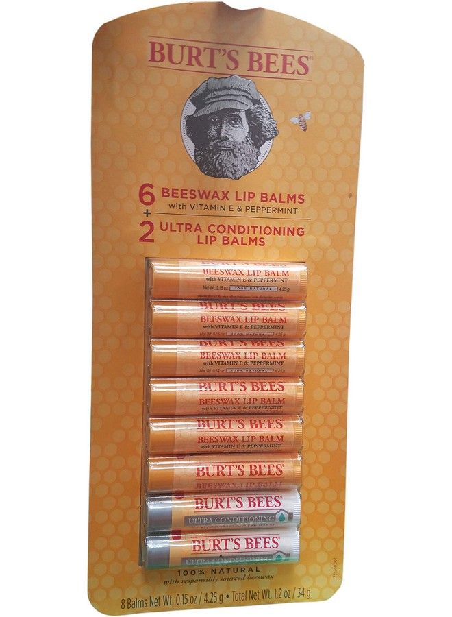 Burt's Bees Burts Bees Lip Balm (8 Pack/ 015 Ounce x 8 Net WT 12 Ounce ) 12 Ounce - Image 2