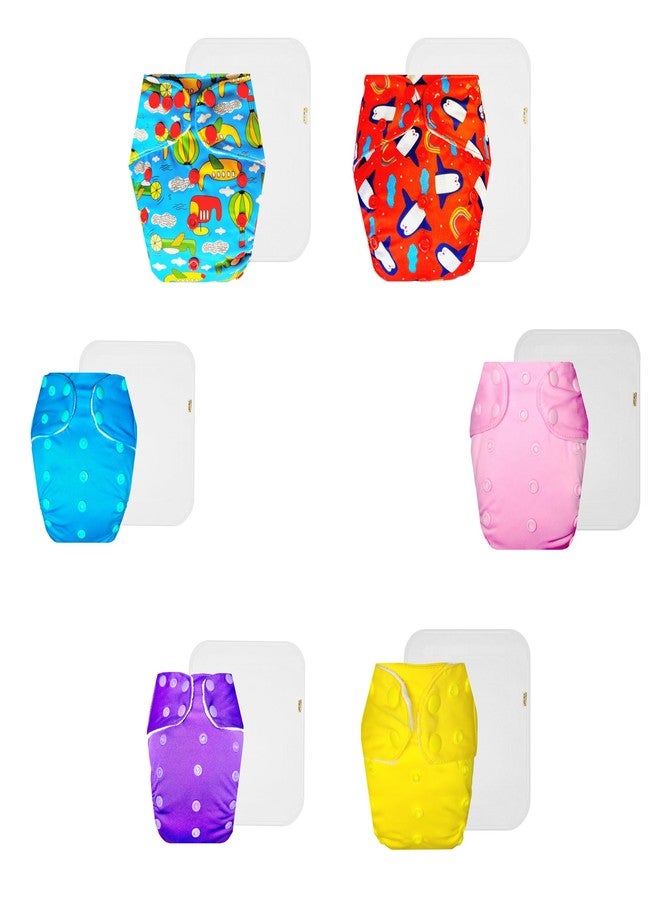 حفاضات دمبلدو القماشية الممتازة مع حشوة قطنية (عبوة من 6) | ناعمة ولطيفة | قابلة لإعادة الاستخدام والغسل | سهلة التنظيف | موثوق بها من قبل الأمهات | من 3 أشهر إلى 3 سنوات | مناسبة للجنسين - Image 1