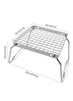 Generic Foldable Camping Grill,Portable 304 Stainless Steel Grill, Carrying Storage Bag,Suitable for Outdoor Picnicking,Camping, Fishing Travel (Silver)  - Image 2