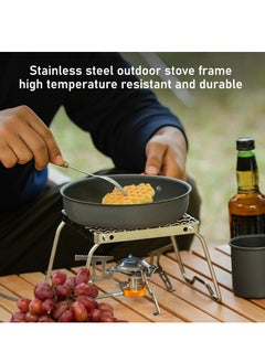 Generic Foldable Camping Grill,Portable 304 Stainless Steel Grill, Carrying Storage Bag,Suitable for Outdoor Picnicking,Camping, Fishing Travel (Silver)  - Image 3