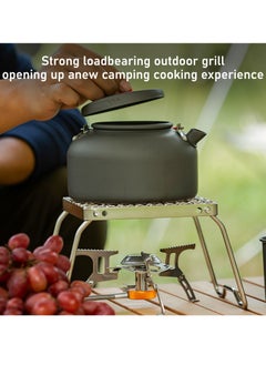 Generic Foldable Camping Grill,Portable 304 Stainless Steel Grill, Carrying Storage Bag,Suitable for Outdoor Picnicking,Camping, Fishing Travel (Silver)  - Image 4