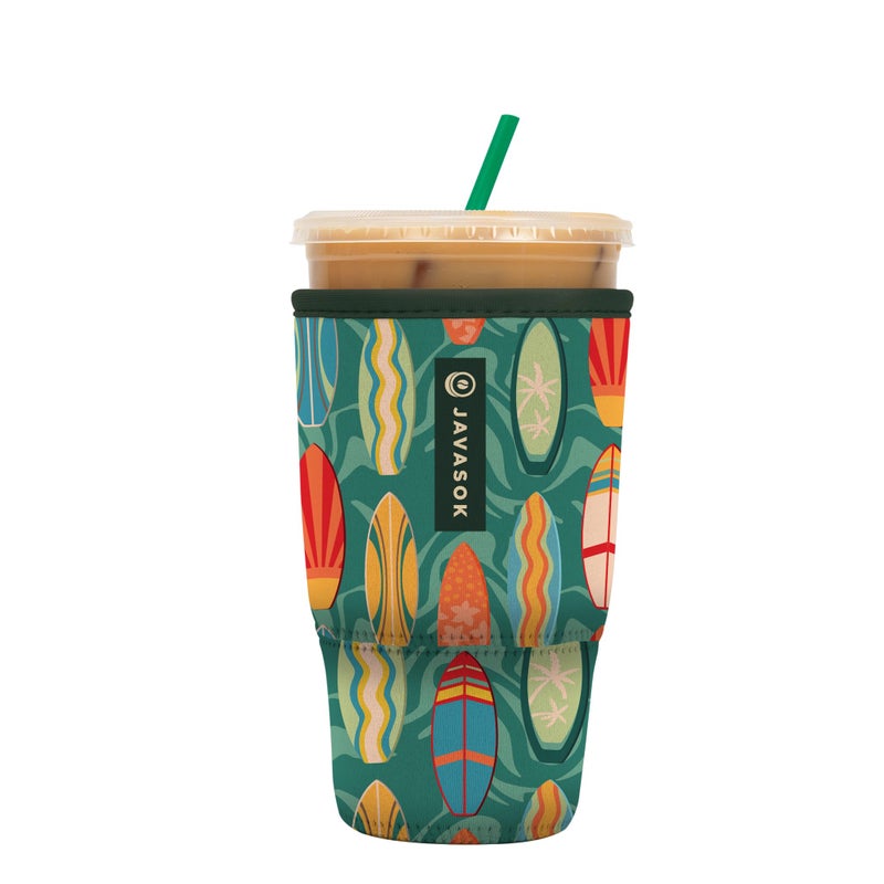 Sok It Java Sok Iced Coffee & Cold Soda Insulated Neoprene Cup Sleeve (Surfs Up  Large: 30-32oz) - Image 1