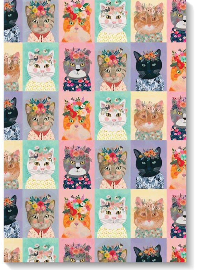 RYN Cats Wall Art Painting Multicolour 40x60cm - Image 1