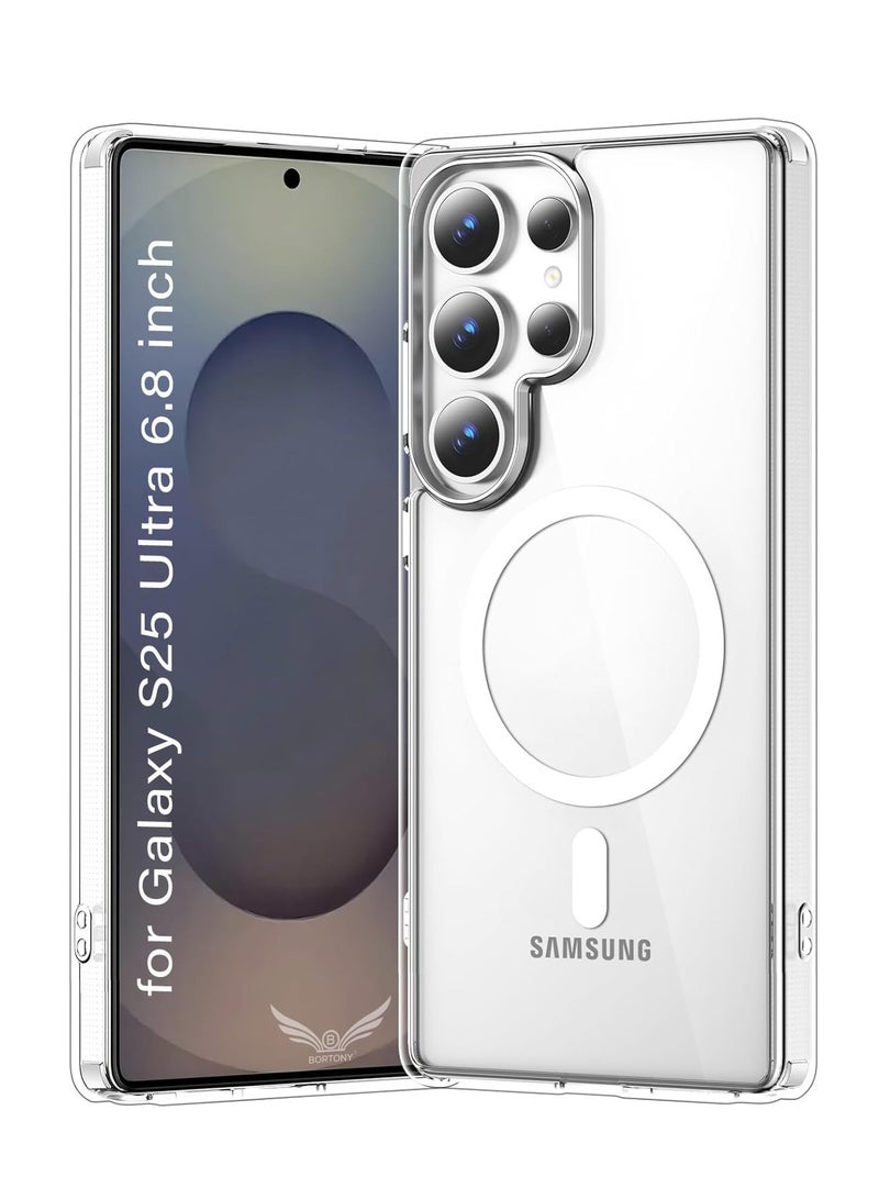 DUSALA Case Compatible with Samsung Galaxy S25 Ultra 6.8" | Clear Magnetic Case for Wireless Charging | Shockproof Camera Protection | Soft TPU Bumper Cover | Scratch-Resistant & Slim Fit | Anti-Yellowing Transparent Design Clear - Image 1