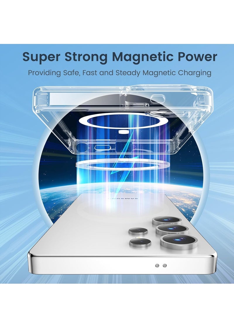 DUSALA Case Compatible with Samsung Galaxy S25 Ultra 6.8" | Clear Magnetic Case for Wireless Charging | Shockproof Camera Protection | Soft TPU Bumper Cover | Scratch-Resistant & Slim Fit | Anti-Yellowing Transparent Design Clear - Image 4