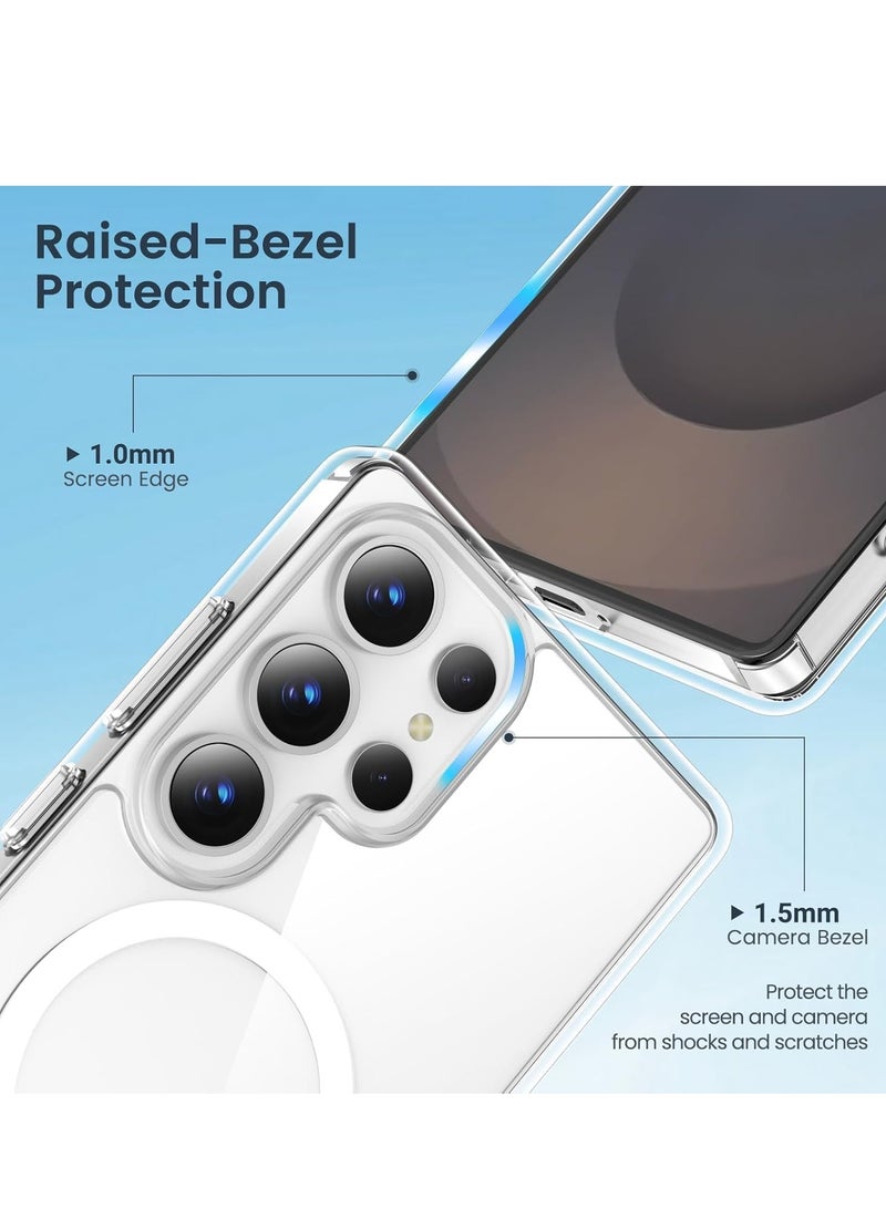 DUSALA Case Compatible with Samsung Galaxy S25 Ultra 6.8" | Clear Magnetic Case for Wireless Charging | Shockproof Camera Protection | Soft TPU Bumper Cover | Scratch-Resistant & Slim Fit | Anti-Yellowing Transparent Design Clear - Image 3