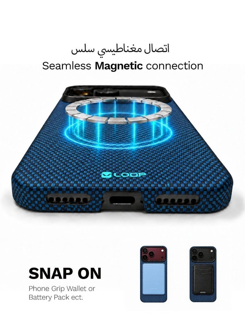LOOP Aramid Fiber Case Compatible with iPhone 18 Pro Ultra-Slim Lightweight MagSafe Compatible Cover, Raised Camera Protection, Anti-Slip Matte Finish, - Image 2
