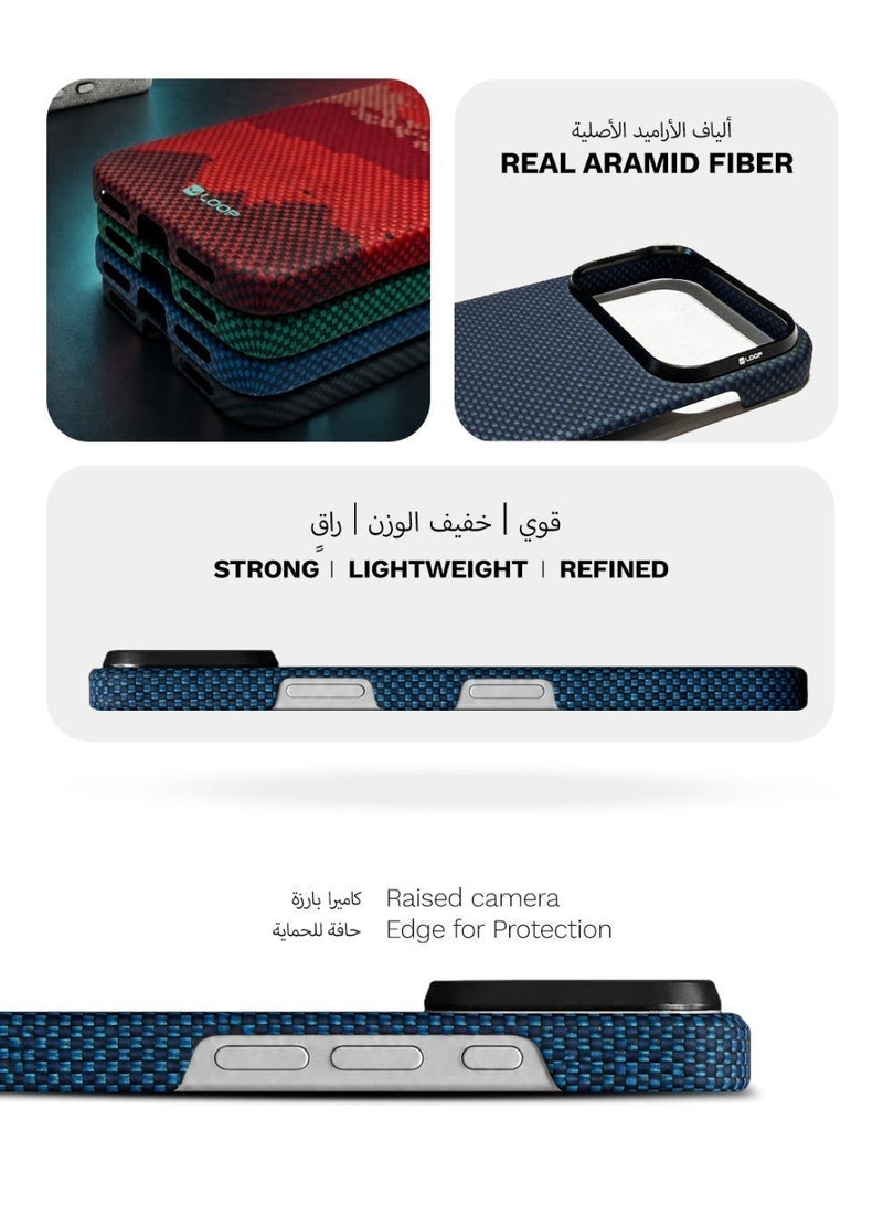 LOOP Aramid Fiber Case Compatible with iPhone 18 Pro Ultra-Slim Lightweight MagSafe Compatible Cover, Raised Camera Protection, Anti-Slip Matte Finish, - Image 3