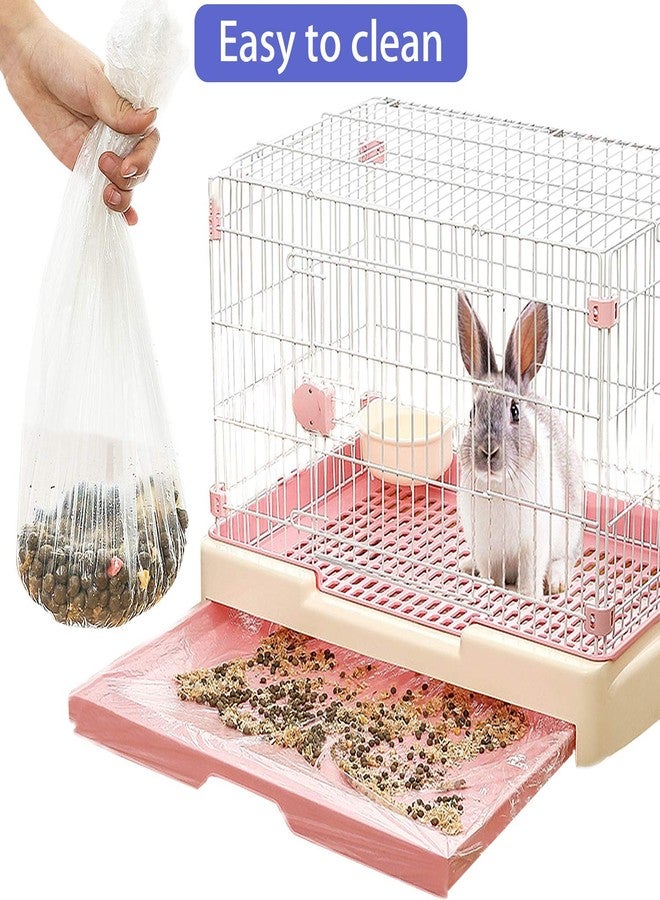 upcessory 50 pcs Disposable Cage Liners, Clear Plastic Rabbit Cage Liner Bag, Universal Toilet Film for Bunny, Hamster, Totoro, Hedgehog, Guinea Pig and Small Animals. - Image 3