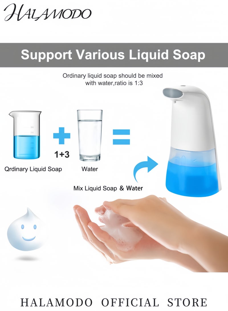 هالامودو موزع صابون رغوي أوتوماتيكي بدون لمس مع مستشعر، أبيض ٢٥٠ مل - Image 2